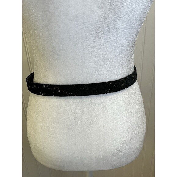 Urban Outfitters Belt Black Velvet  With Gold Constellation Pattern Womans Sz Sm - Picture 3 of 11